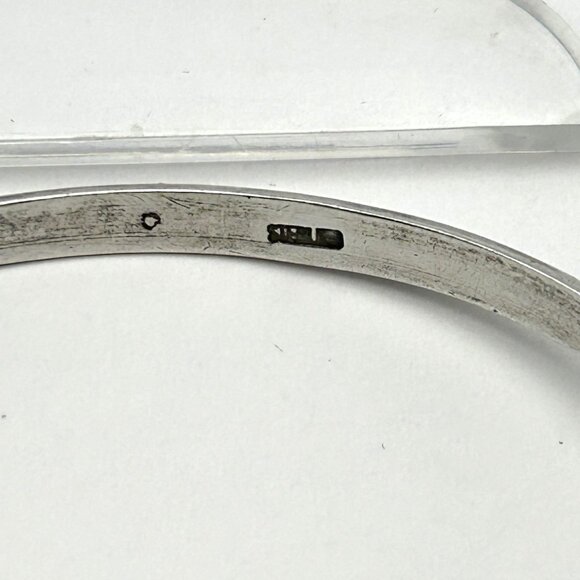 Vintage Sterling Silver Modernist Bypass Cuff Bracelet 7.75in 15g Minimalist - Picture 5 of 10